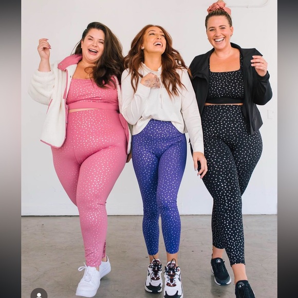 WVVY Britney Vest @fittybritttty Pink Starry Leggings & Sports Bra Set Size 2X - Picture 13 of 13